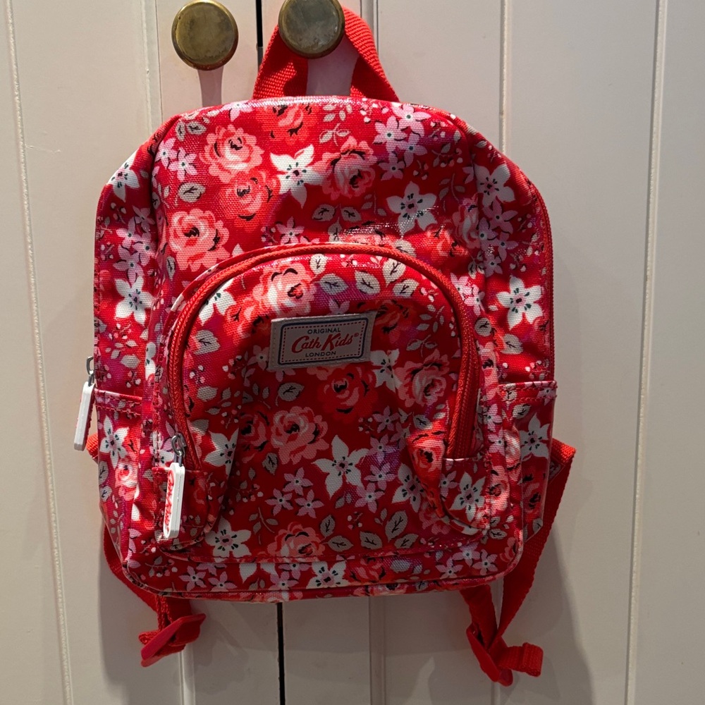 Cath Kidston Vibrant Red Floral Kids Mini Backpack